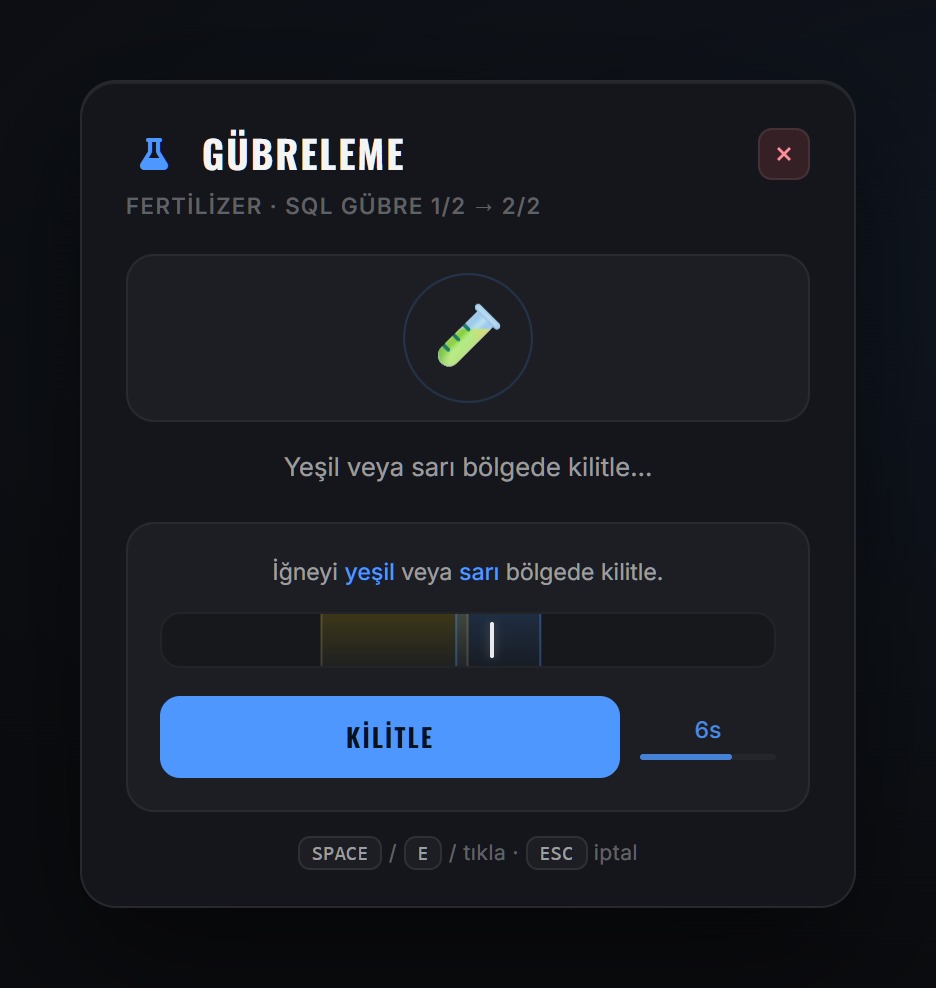 Bitki bakım minigame